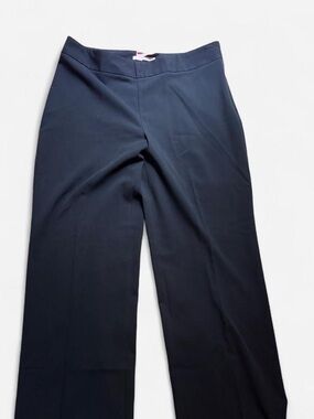 Women's Black Wide-Leg Trousers with Side Zip